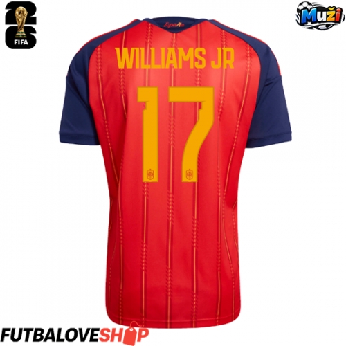Dres Španielsko Nico Williams #17 Domáci MS 2026 Krátky Rukáv